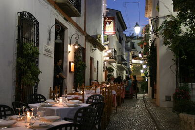 Eine Straße in Altea