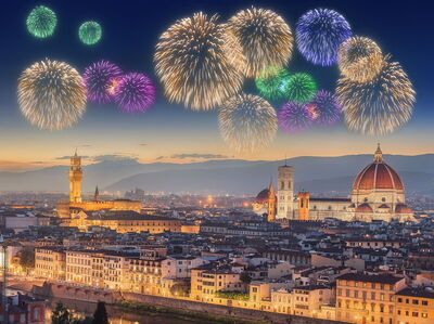Feuerwerk über Florenz