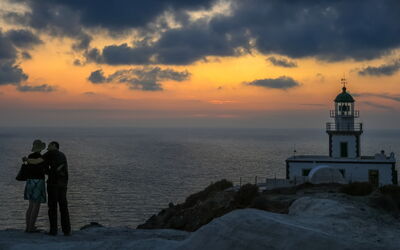 Ein Sonnenuntergang in Santorini