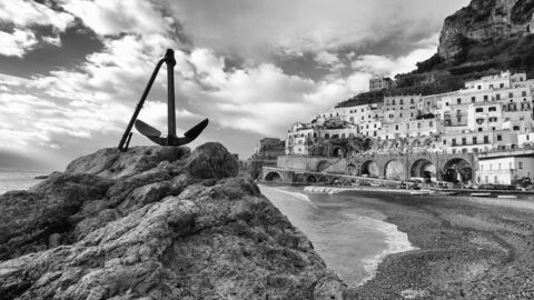 Der Strand in Atrani