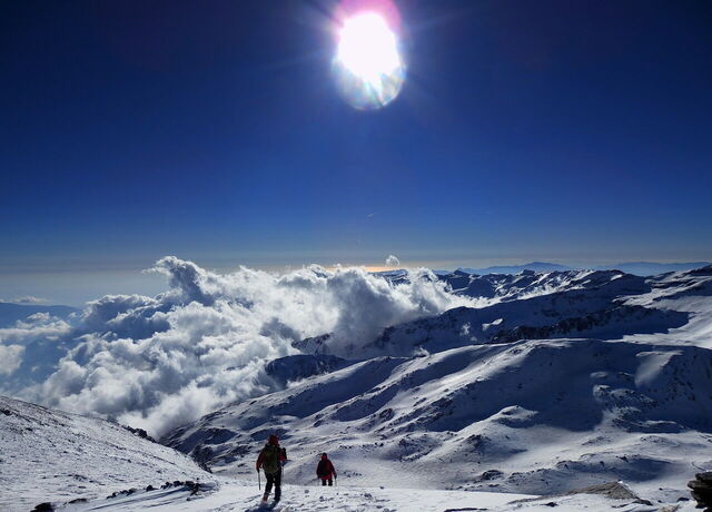 Skifahren in der Sierra Nevada