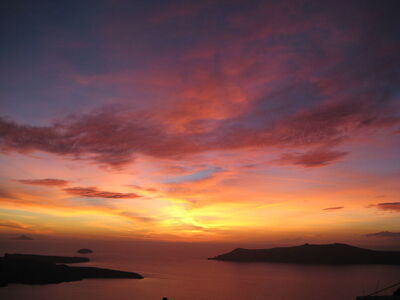 Flammender Sonnenuntergang