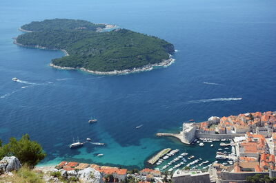 Blick auf Dubrovnik und Lokrum