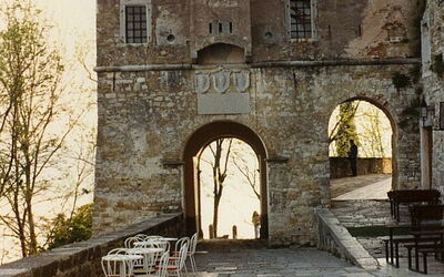 Motovun bei Sonnenuntergang