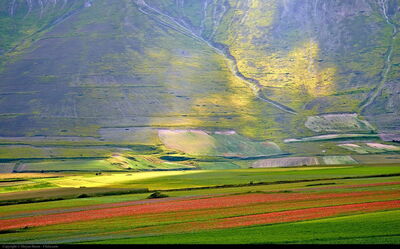Piani di Castelluccio, Sonnenlicht