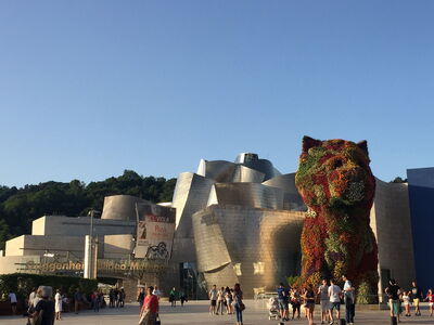 Koons 'Welpe' vor dem Bilbao