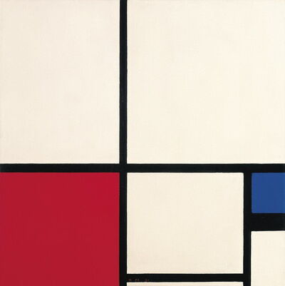 Komposition in Farben, Komposition No. I mit Rot und Blau, Mondrian