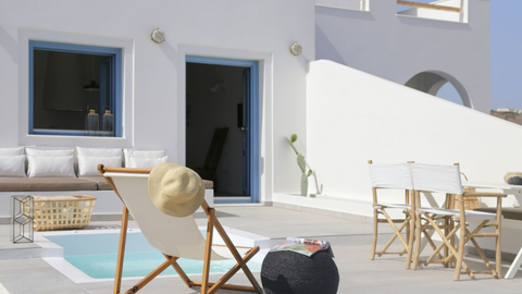 Oia, Santorini 1, Garten hinter dem Haus