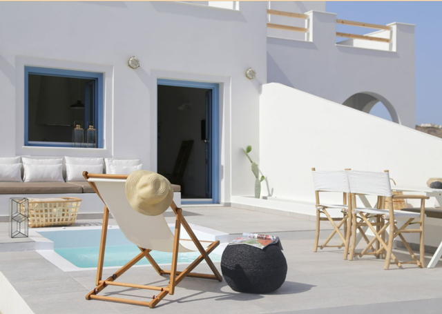 Oia, Santorini 1, Garten hinter dem Haus