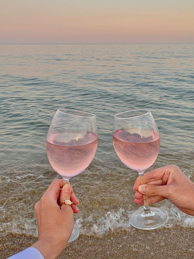 Rosé am Strand