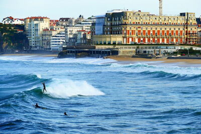 Surfen am Grand Plage, Biarritz