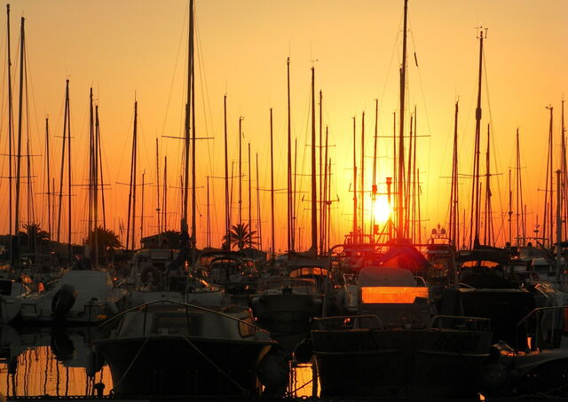 Boote im Hafen von Porquerolles
