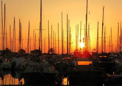 Boote im Hafen von Porquerolles