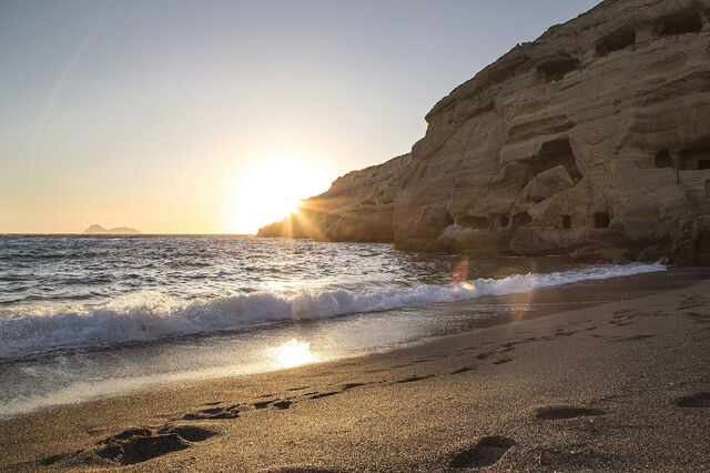 Matala bei Sonnenuntergang