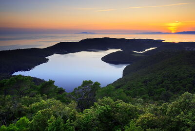 Blick auf die Seen von Mljet