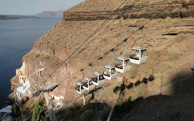 Santorini Seilbahn, Griechenland