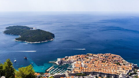 Blick auf die Elaphiten von Dubrovnik