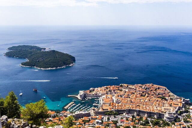 Blick auf die Elaphiten von Dubrovnik