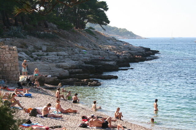 Kieselstrand auf Vis