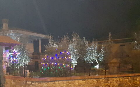 La Casina Del Canneto: Nacht, Beleuchtung, Licht, Himmel, Baum, Zuhause, Winter