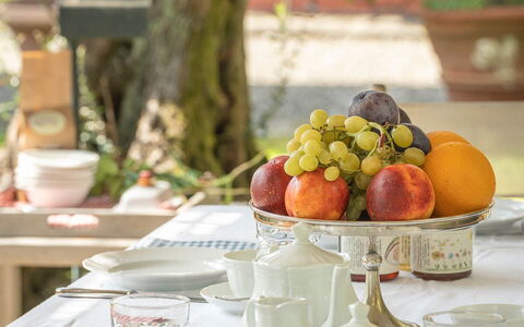 Il Vignale: Geschirr, Servierware, Dishware, Tabelle, Möbel, Drinkware, Tischdecke, Teller, Essen, Porzellan