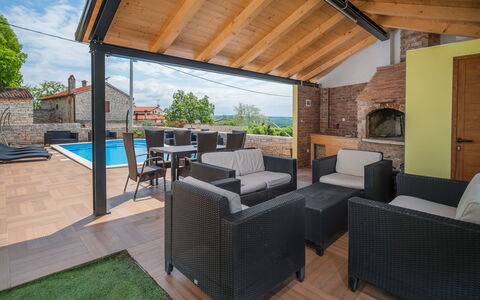 Poreč Tar 103: Eigentum, Gebäude, Haus, Grundeigentum, Zimmer, Terrasse, Möbel, Zuhause, Interior Design, Dach