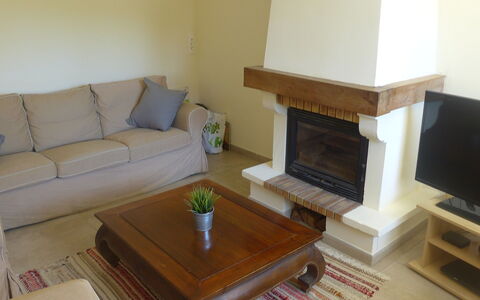 Villa Rose: Eigentum, Zimmer, Wohnzimmer, Möbel, Fussboden, Kaffetisch, Tabelle, Kamin, Interior Design, Haus