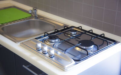 Green Apartment - 008026-Lt-0025: Cooktop, Gasherd, Herd, Spüle, Sinken, Herd, Major Appliance, Küchengerät, Küche, Gas