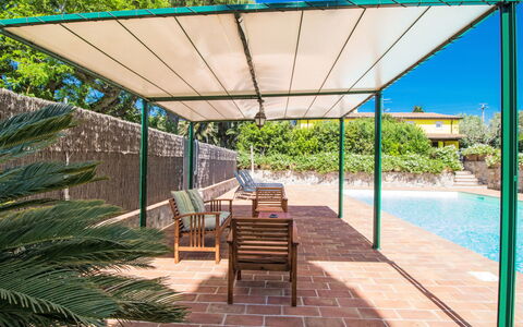 Villa Il Pellicano: Schatten, Markise, Metall, Outdoor Struktur, Überdachung, Design, Gartenmöbel, Eco Hotel, Pergola, Schwimmbad