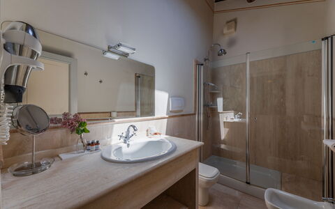 Terrazza Cortonese: Spiegel, Armatur, Zapfhahn, Sinken, Eigentum, Badezimmer, Bad Sink, Holz, Dusche, Flooring