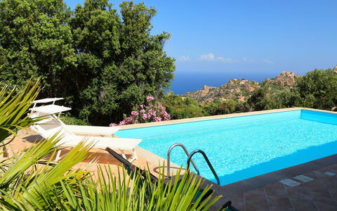Petra Rossa: Schwimmbad, Eigentum, Natürliche Landschaft, Gras, Grundeigentum, Haus, Azurblau, Freizeit, Urlaub, Villa