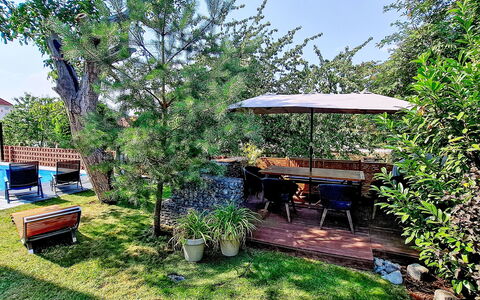 Řeporyje: Möbel, Stuhl, Gartenmöbel, Tabelle, Holz, Tisch Im Freien, Küche & Esszimmer Tisch, Schatten, Garten, Regenschirm