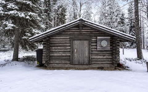 Keloranta: Baum, Schnee, Holz, Winter, Ast, Schuppen, Hütte, Dach, Hütte, Hütte