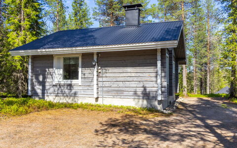 Pelkkaveska: Hütte, Abstellgleis, Blockhaus, Lärche, Gartenbauten, Schuppen, Wald