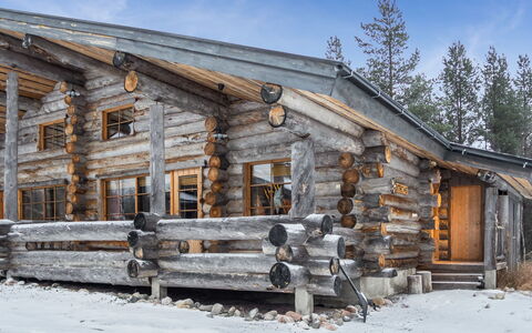 Mäentähti B: Schnee, Holz, Winter, Hütte, Haus, Dach, Zuhause, Einfrieren, Blockhaus, Zweig
