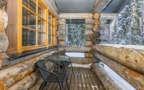 Kuontijärvi B: Holz, Abstellgleis, Hütte, Haus, Zuhause, Planke, Gartenbauten, Blockhaus, Hartholz, Veranda