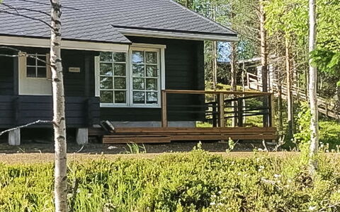 Lomaylläs B26 Palovaarankaarre 8 a: Wasserweg, Bank, Wasserlauf, See, Hütte, Wald, Kanal, Reservoir, Blockhaus