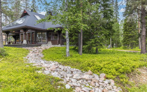 Villa Lumo (Ent. Ylläskyrö): Baum, Strauch, Grundstueck, Hütte, Pflanzengemeinschaft, Zuhause, Ground, Wald, Wald