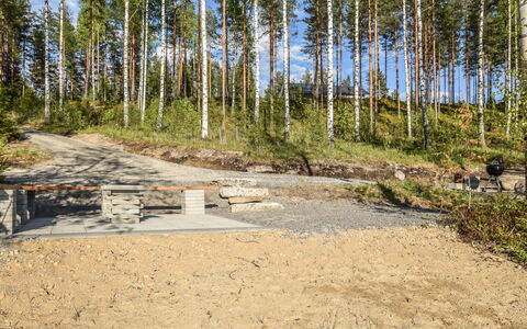 Hämyrinne: Holz, Hütte, Blockhaus, Wald, Schuppen, Gartenbauten, Lärche, Wald, Holzbeize