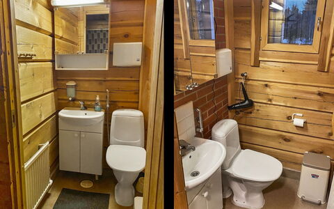 Vuonkuma: Holz, Toilleten Sitz, Flooring, Fussboden, Toilette, Armatur, Zimmer, Holzbeize, Installation, Badezimmer