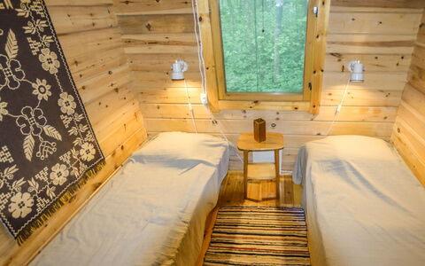 Pajuranta: Holz, Hütte, Blockhaus, Wald, Schuppen, Gartenbauten, Lärche, Wald, Holzbeize