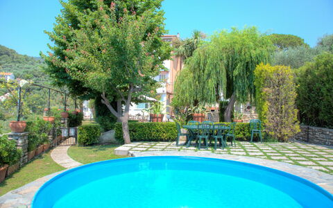 Casa Del Sole - San Bartolomeo Al Mare: Schwimmbad, Eigentum, Natürliche Landschaft, Grundeigentum, Estate, Gebäude, Haus, Baum, Gras, Villa