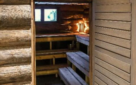 Puikkokoski: Holz, Hütte, Blockhaus, Wald, Schuppen, Gartenbauten, Lärche, Wald, Holzbeize