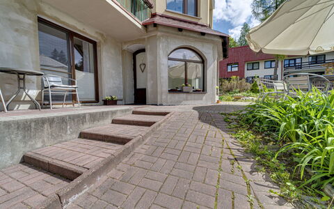 Wisła: Flagstone, Treppe, Beton, Auffahrt, Garten, Landscaping, Walkway, Garten, Zimmerpflanze