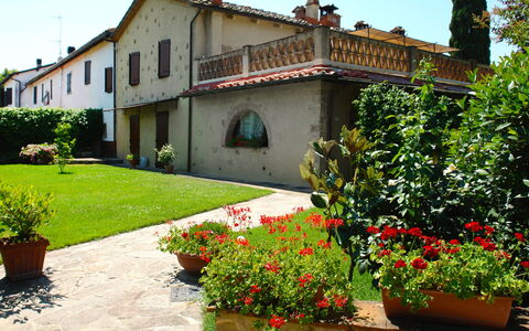 Castellina in Chianti 865: Eigentum, Haus, Gebäude, Hazienda, Grundeigentum, Zuhause, Villa, Hof, Garten, Pflanze