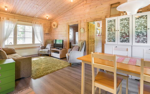 Isoniemi: Holz, Hütte, Blockhaus, Wald, Schuppen, Gartenbauten, Lärche, Wald, Holzbeize