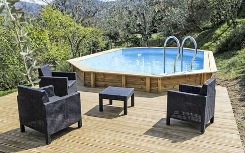 Il Casale: Holz, Schwimmbad, Deck, Schatten, Hartholz, Gartenmöbel, Holzbeize, Garten, Planke, Holzboden