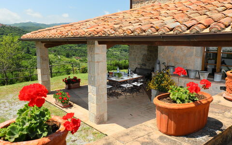 Podere dei Venti: Eigentum, Terrasse, Gebäude, Hinterhof, Landscaping, Pergola, Grundeigentum, Garten, Landschaft, Garten
