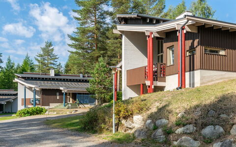 Hiisiranta B3: Holz, Hütte, Blockhaus, Wald, Schuppen, Gartenbauten, Lärche, Wald, Holzbeize