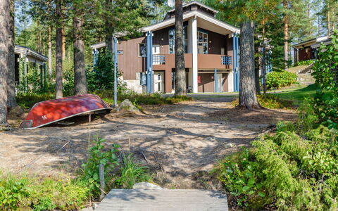 Hiisiranta B3: Holz, Hütte, Blockhaus, Wald, Schuppen, Gartenbauten, Lärche, Wald, Holzbeize